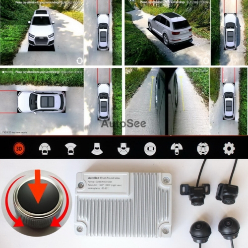 3D Key Queen Car 360 Camera SVM All round View Monitoring Panoramic DVR 1080P with jog remote control